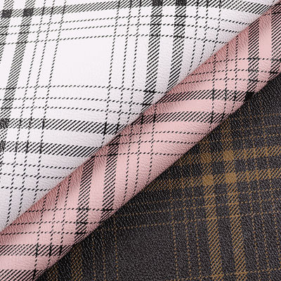 Taschen Plaid gestreifte Druck PVC Falsches Leder Gewebe künstlich kratzfest