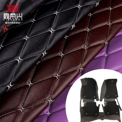 Custom 7.0mm Dicke Quilted PVC Synthetisches Leder Broderierte Prägte Streckhaftes Polyurethan Schaumstoff Autositz Fuß Dekorationssofas