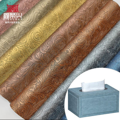 PVC-Blumenmuster Kunstleder synthetisches Leder Geldbörse Box Schuhe Notizbuch Kunstleder Stoff