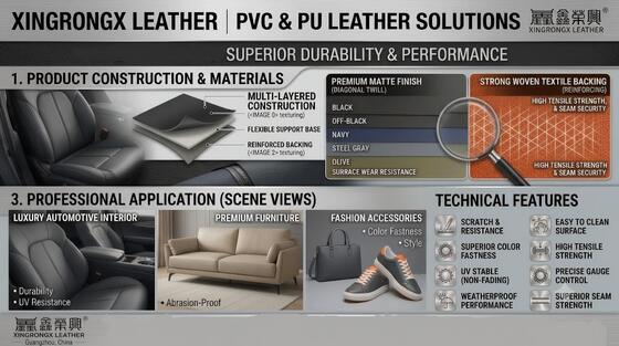 Vielseitige Verpackungen. Lederprodukte zum Verpacken von Automobilpolstern, Schuhen, Handtaschen, Möbeln und Bekleidungsbedarf