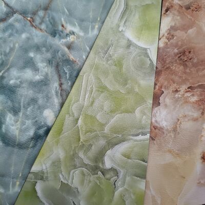 Falsches Ledergewebe mit Marmormuster für Möbel, Taschen und dekorative Anwendungen