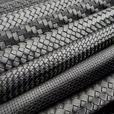 0.6mm PVC synthetisches Leder geprägt Gewebtes Ledermuster für Autositze