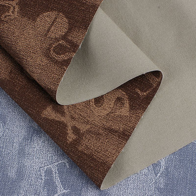 Gewaschenes Denim-PU-Leder Öko-freundlich Geprägtes Leichtgewichts-Falsches Leder