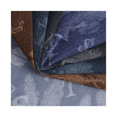 Gewaschenes Denim-PU-Leder Öko-freundlich Geprägtes Leichtgewichts-Falsches Leder