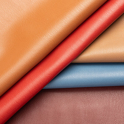 Glatte Kleidung aus PU-Leder, gestricktes viersidiges elastisches Fälschleder