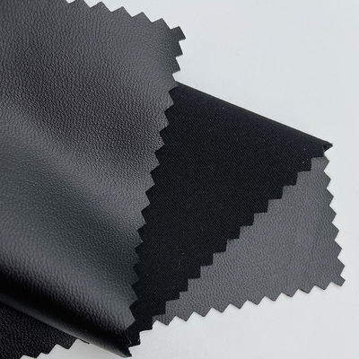 Glatte Kleidung aus PU-Leder, gestricktes viersidiges elastisches Fälschleder