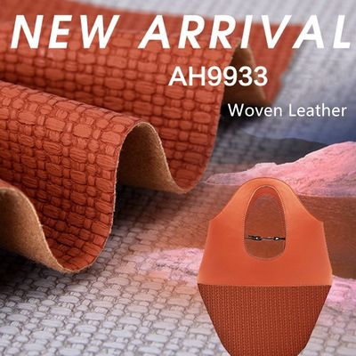 1.2mm Stilvolle Gewebte Muster PVC Leder Handtasche Placemat Tapete Dekoration Kosmetik-Box Verpackung