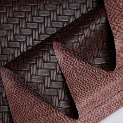 0.6mm Verpackung aus geprägtem Leder Fälschung aus gestricktem PVC-Leder