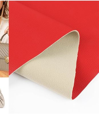 Handtasche Lychee PU Falsches Leder Gewebe auf Wasserbasis Lösungsmittelfreies PU Leder