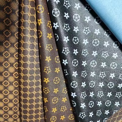 Vintage-Briefdruck PVC-Leder für Taschen Weiches Bürstenboden Öko-freundlich