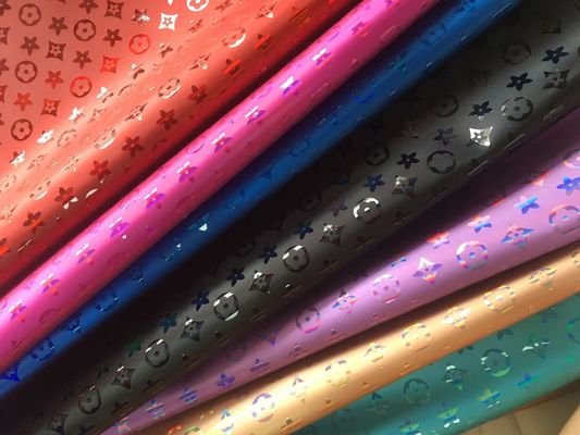 Handtasche Lasergrave PU Leder Farbenfrohe Pentagon Blume Kunstleder PU