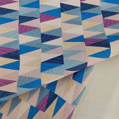 0.8mm farbenfrohe geometrische Gestaltung PVC-Leder für Handtasche Verpackung Telefonkoffer Dekoration Verwendung