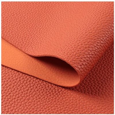 Custom Lychee Weiches PVC-Leder Für Taschen Imitation Baumwolle Samt Boden Stoff