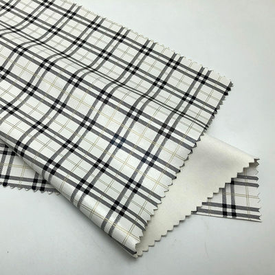 Custom Soft PU Synthetisches Leder Gewebe Elastische Unterseite Klassiker Plaid Muster