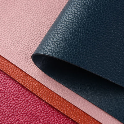 Doppelseitiges Lychee-PVC-Leder für Taschen / Tischmatte Umweltfreundlich