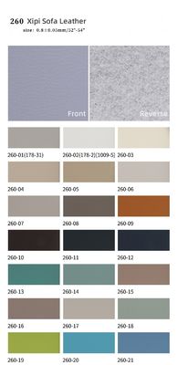 0.8 mm Dicke Feingranat, gebürstet, mit Stoffunterstützung aus PVC-Leder für Möbel, Polsterung Musikinstrumente