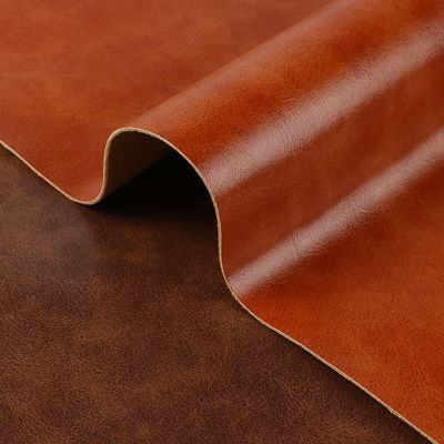 Ölwachs Embossed PU Schuh Leder Falsch gebürstet Textur Öko-freundlich