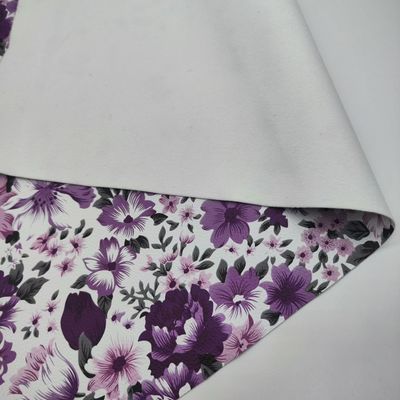 Druckfarbene Blumen PVC PU Synthetisches Falsches Ledermaterial