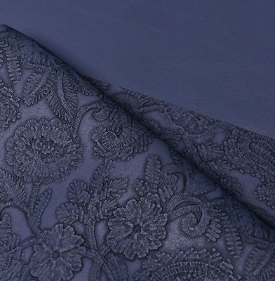 3D Retro Floral Embossed PVC Leder für Handtasche Verpackung Box Dekorativ Stoff Placemat Falsches Leder