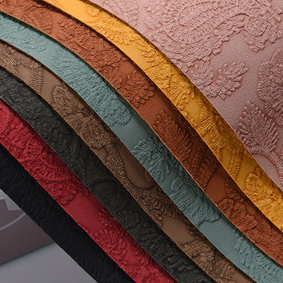 3D Retro Floral Embossed PVC Leder für Handtasche Verpackung Box Dekorativ Stoff Placemat Falsches Leder