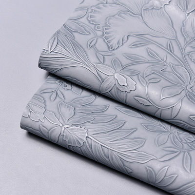 3D-Retro-Blumen-PVC-Leder in Prägung Bottom für Handtasche Verpackungskiste Dekorationsgewebe Placemat Falsches Leder