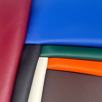 Fabrik Großhandel PVC 0,6 mm Litschi-Textur Kunstleder geprägtes Kunstleder für Autositz, Tasche, Fuß, Dekoration