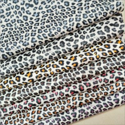 Großhandel PVC Leopard bedrucktes synthetisches Kunstleder für Tasche, Notizbuch, Handyhülle, Tischmatte, Kunstlederstoff