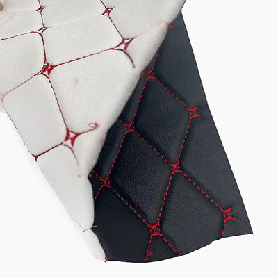 Custom PVC Stickerei Quilted Synthetisches Leder 6,0mm Polyurethan Schaumstoff für Autositzdeckel Sofa Falsches Leder Gewebe