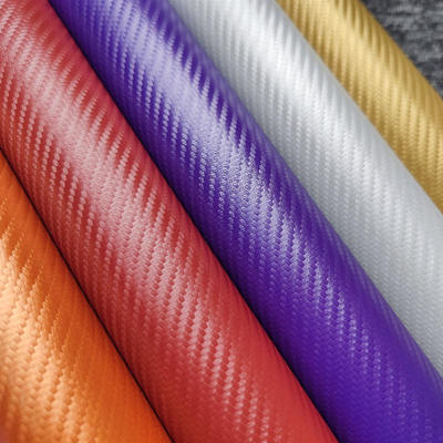 Hellfarbene Kunstfaser-Kohlefaser-Maserung Synthetisches Leder PVC Kunstleder Schuhe Polster Auto Innenraum Dekorationsstoff