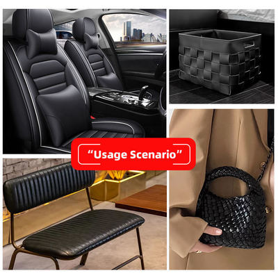 PVC Gewebtes Muster Synthetisches Leder Aufstrichenes Falsches Leder Materialien für Schuhe Taschen Möbel Handwerk Sofas Außen