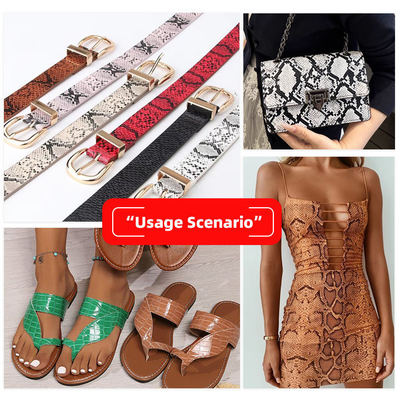 PU Schlangenschicht Getreide Muster Wärmeübertragung Film Druck Synthetische Leder Handtasche Schuhe Brieftasche Dekorieren Gürtel Falsches Leder Gewebe