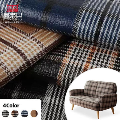 PVC Tech Stoff Schottisches Plaid Muster Künstliches Synthetisches Leder Sofa-Tasche Schuh Auto-Sitzgurt Falsches Leder Gewebe