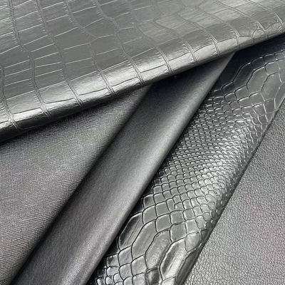 Großhandel PVC Falsches Leder Brieftasche Schuhen Notizbuch Litchi Tier Gewebtes Kreuzmuster Kunstleder Stoff