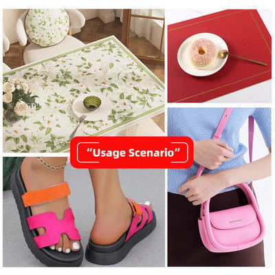 Semi-PU Doppelflächen synthetisches Leder 1,5 mm Dicke für Taschen Schuhe Polsterung