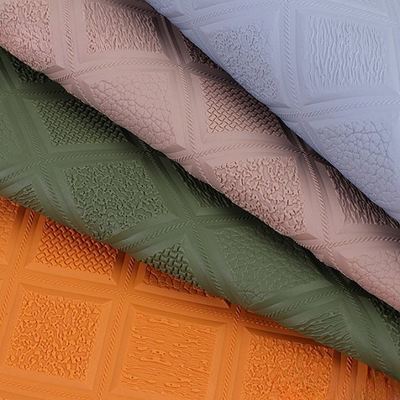 PVC Anti-Rutsch-Rautenmuster Geprägtes Kunstleder für Auto Fußmatten, Autositze, Sofa, Dekoration, Tasche, Kunstleder