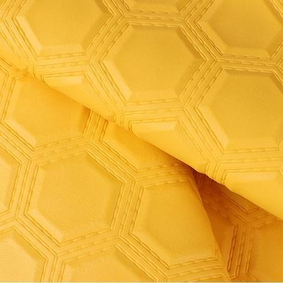 PVC-Stickerei Sechseck Geprägtes Kunstleder für Auto Fußmatten Autositze Sofa Dekor Tasche Kunstleder Stoff