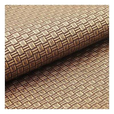 Großhandel PVC Antik Messing Webmuster Kunstleder Verpackung Geldbörse Box Schuhe Notizbuch Kunstleder Stoff