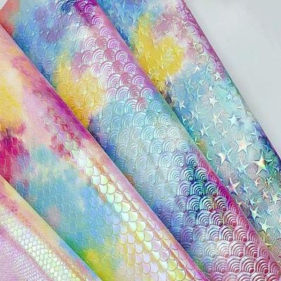 Spezielle PU Regenbogen-Spiegel geprägte synthetische Ledergepäck Handtasche Schuhe Kosmetik Tasche Ledergewebe