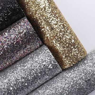 Elastisches PU Glitzerstoff mit funkelnden, glänzenden Hexagon-Glitzer für Schuhe, Taschen, Schleifen, Bastelarbeiten, Hüte, Kunstleder