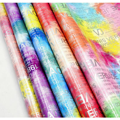 PU Regenbogenbrief Druckmagazin Design Synthetisches Leder Wasserdicht Falsches Leder Gewebe für Gepäcktasche Kosmetikmöbel/Sofa