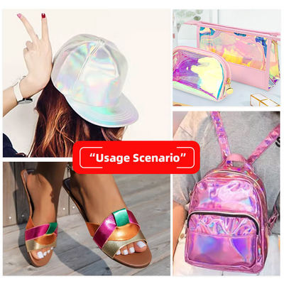 PU-Beschichtet Film Glitter Stoff für Schuhe Bogenkünste Falsches Leder Synthetisches Leder Wasserdichtes Strecken für Sofa Auskleidung Außen