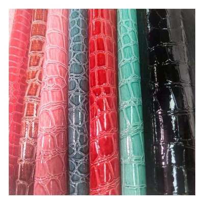 High Gloss Stone Pattern PVC Synthetisches Leder Tiermuster Schuhe Taschen und Taschen Fälschung Ledergewebe