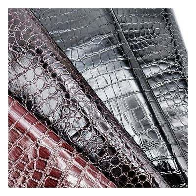 High Gloss Stone Pattern PVC Synthetisches Leder Tiermuster Schuhe Taschen und Taschen Fälschung Ledergewebe