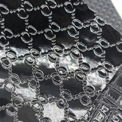 Hochglanz-PVC Krokodil geprägtes gewebtes Korn Geometrie Tier für Schuhbeutel Dekor synthetisches Kunstleder Gewebe für Bastelarbeiten