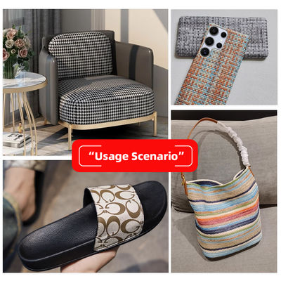 0,8 mm Dicke, 137 cm Breite PVC-Leder Kunstleder Stoff mit Grasmatten-Druck in 5 Farben