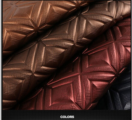 PVC Großquadrate Kornmuster Synthetisches Kunstledergewebe für Handtaschen Stühle Betten Schuhe Autos Sofas