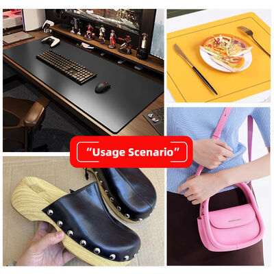 ECO 160cm breite PVC-Rindsleder-Muster doppelseitig, verschiedene Farben, künstliches Kunstleder für Schuhe, Tischmatten und Taschen