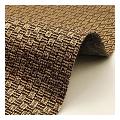 Großhandel PVC Antik Messing Webmuster Kunstleder Verpackung Geldbörse Box Schuhe Notizbuch Kunstleder Stoff