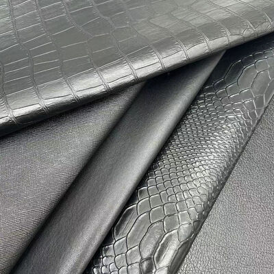 Großhandel PVC Falsches Leder Brieftasche Schuhen Notizbuch Litchi Tier Gewebtes Kreuzmuster Kunstleder Stoff