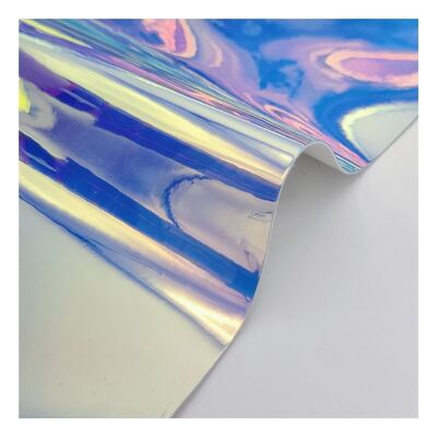 Regenbogen Pu Holographisch Metallisch Farbspiegel Leder Synthetisch Kunststoff Fälschung Schuhe Gehäuse Handtasche Notizbuch Leder Stoff